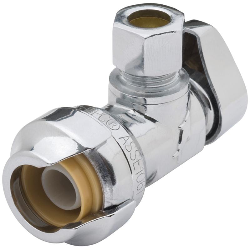 1/2" X 3/8" Push Fit Angle Valve
