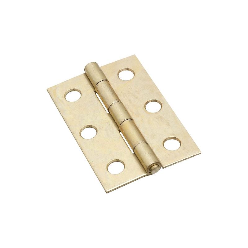National 2 1/2" Narrow Hinges Brass 2/pk