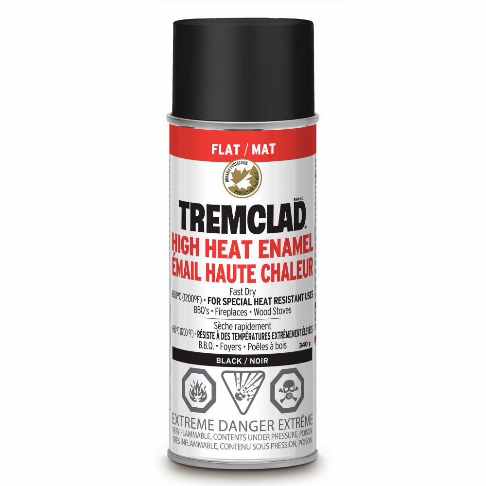 Tremclad Hi-Heat Flat Black Spray