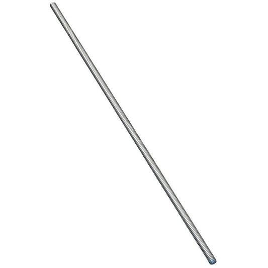 National 1/4" X 24" Threaded Rod Steel