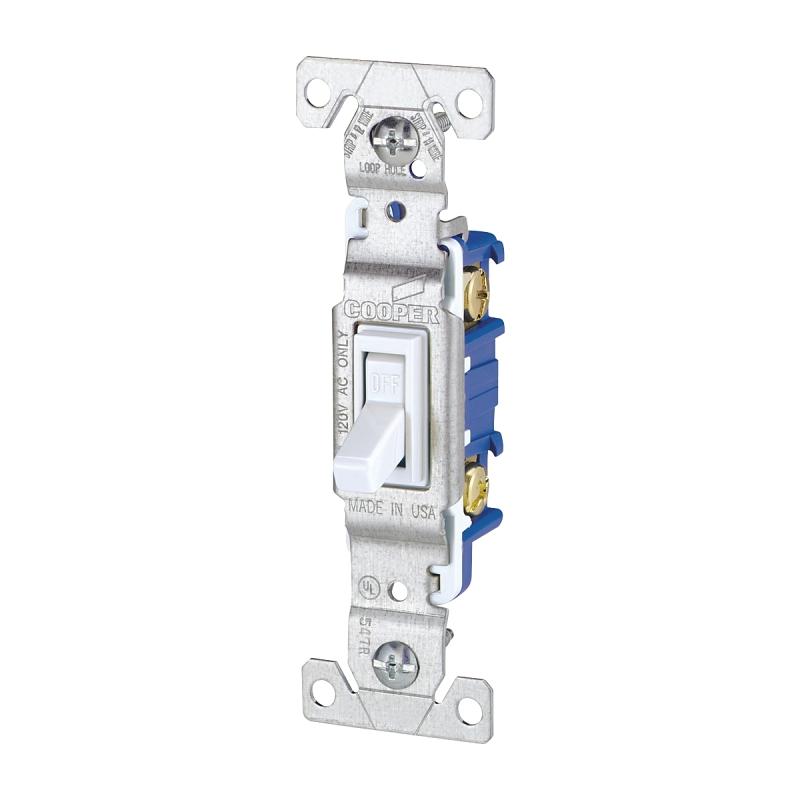 Eaton Toggle Switch White 15A 1301W