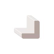 3/4" X 8' PVC White Outside Corner - 08172