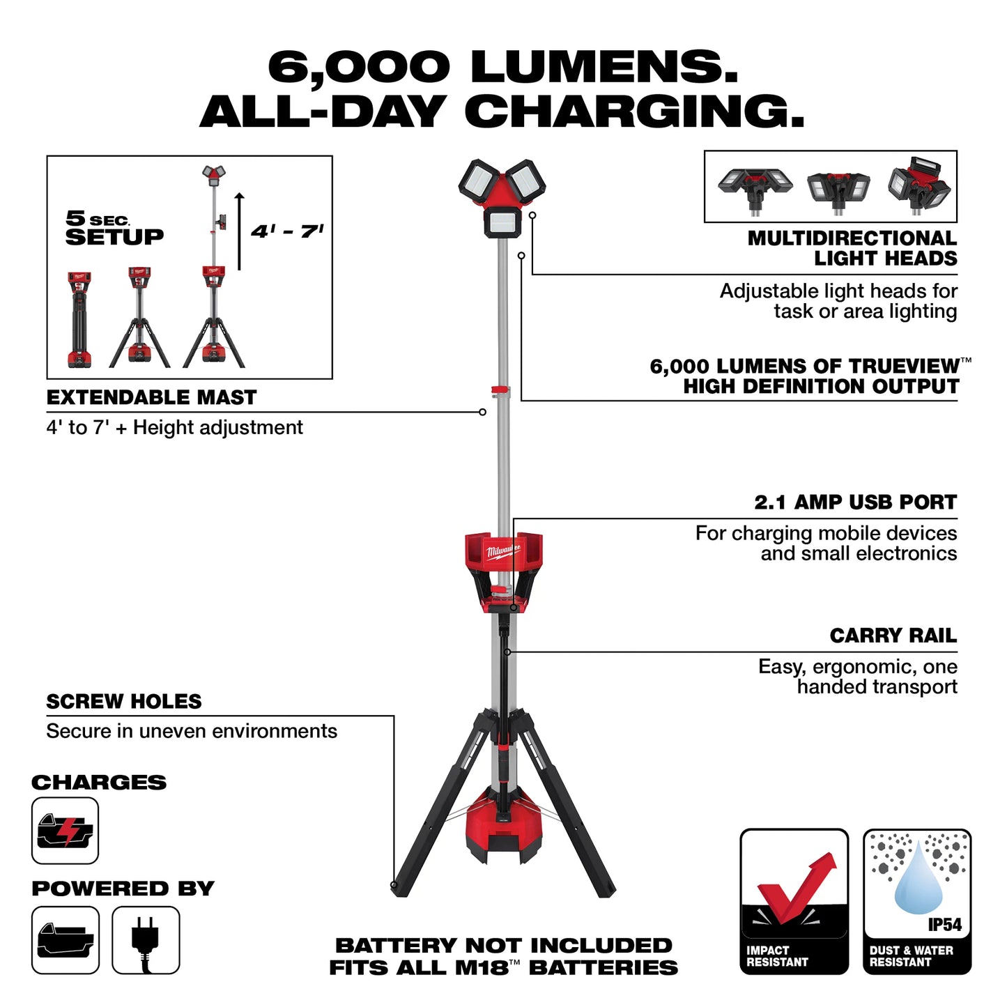M18 Tower Light/Charger 2136-20