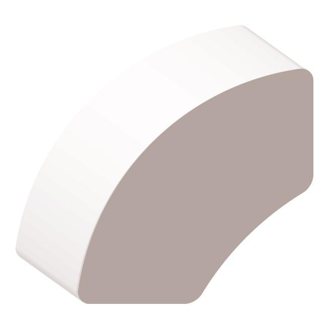 5/8" X 8' PVC White Quarter Round - 08104