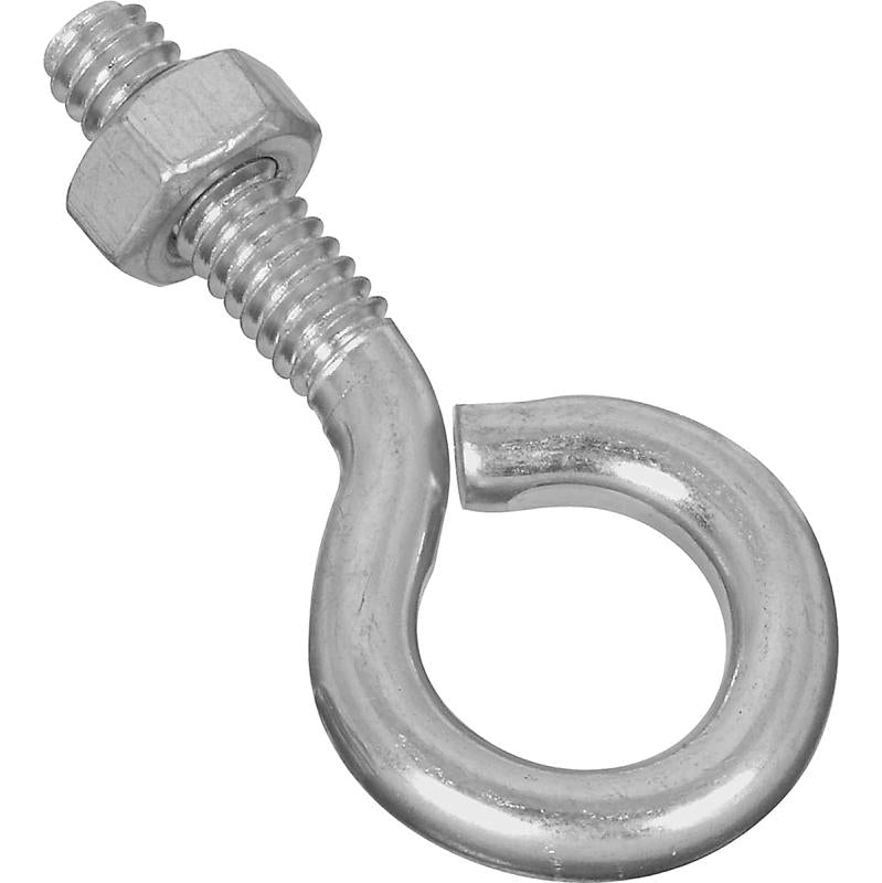 National 1/4" X 2" Eye Bolt W/Nut Zinc