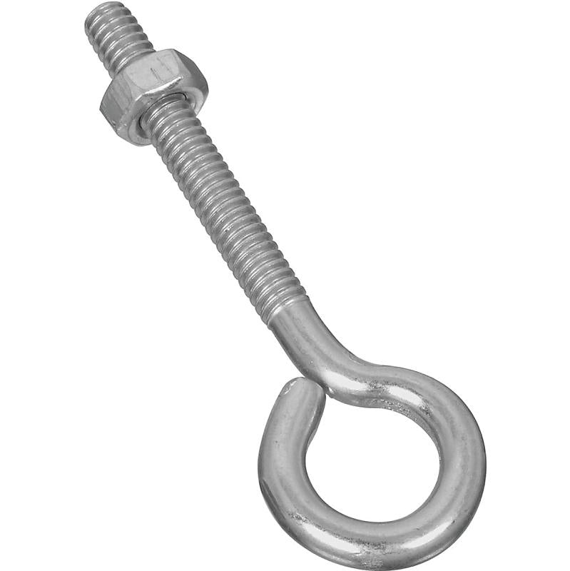 National 1/4" X 3" Eye Bolt W/Nut Zinc