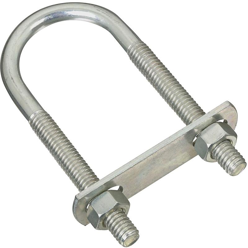 National 5/16" X 1 3/8" X 3 3/4" U Bolt W/Nuts & Plate Zinc