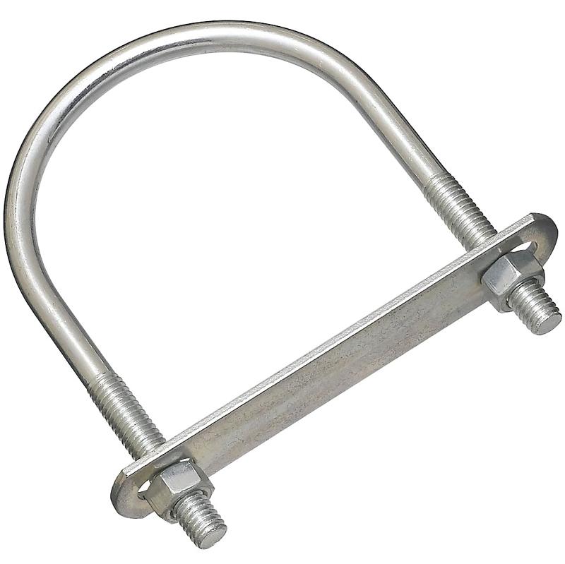 National 3/8" X 3 1/2" X 5 1/4" U Bolt W/Nuts & Plate Zinc
