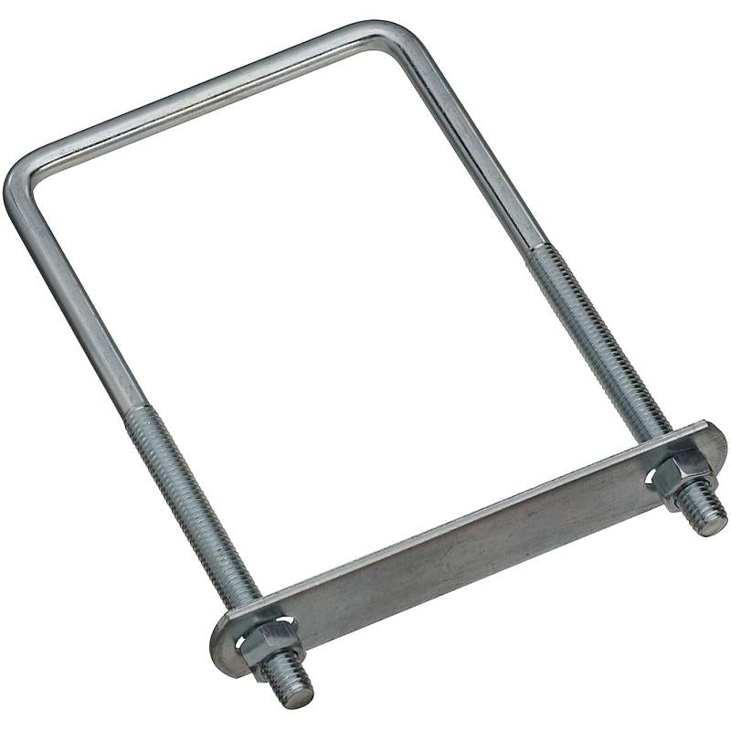 National 3/8" X 4" X 7" U Bolt Square W/Nuts & Plate Zinc