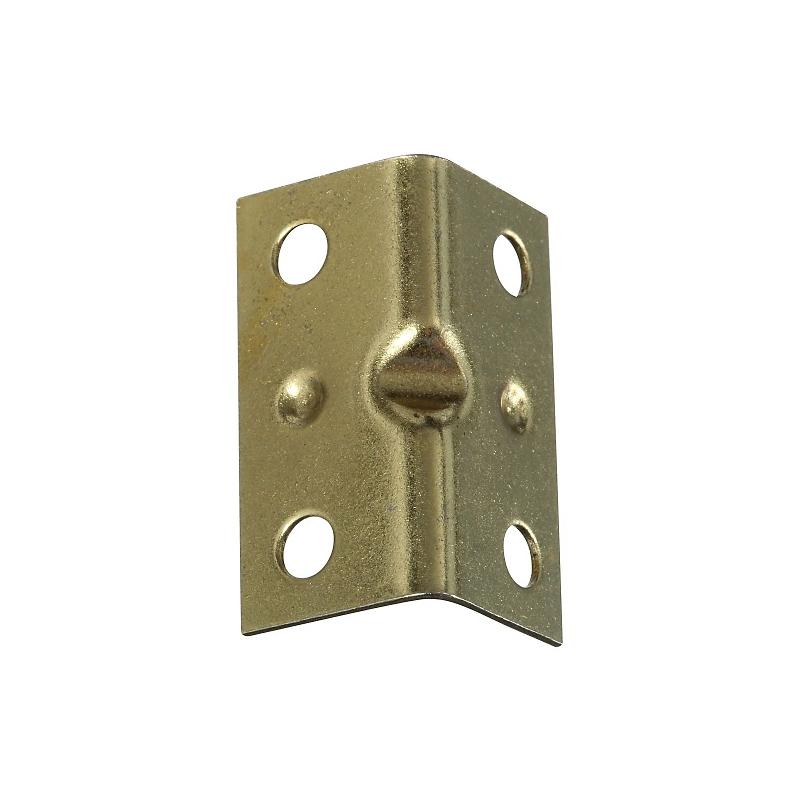 National 3/4" X 1 1/2" Corner Brace Brass 4/pk