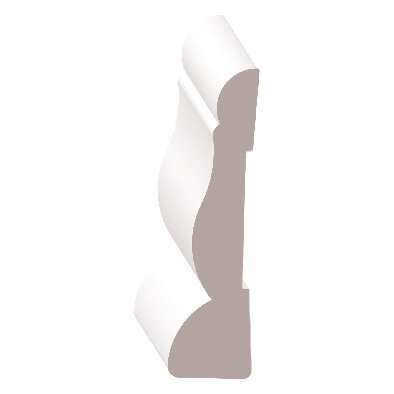 2 1/8" X 7' PVC White Casing - 08601