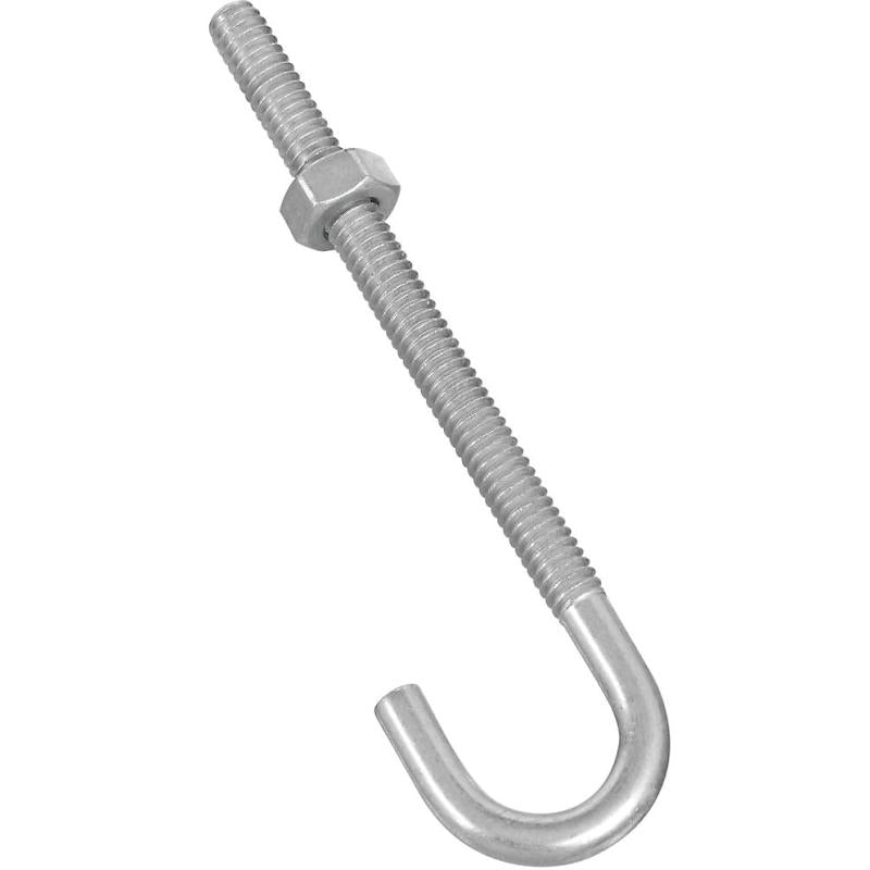 National 1/4" X 4" J Hook Bolt Zinc