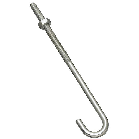 National 1/4" X 6" J Hook Bolt Zinc