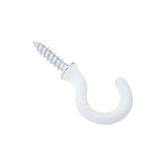 National 3/4" Cup Hook White 5/pk