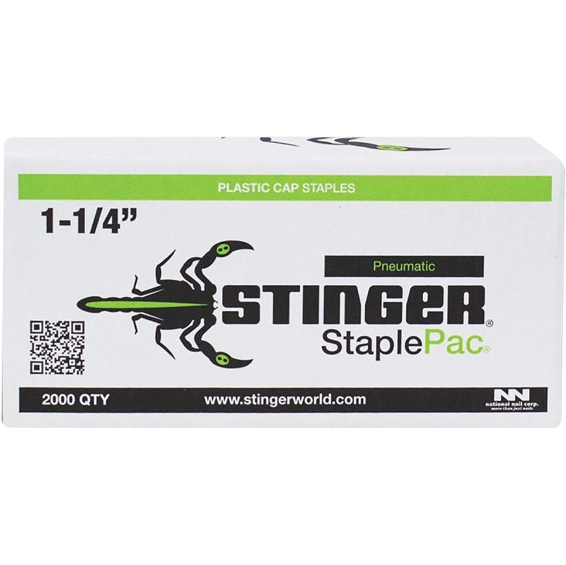 1 1/4" Stinger Cap Staples - 2000/Bx