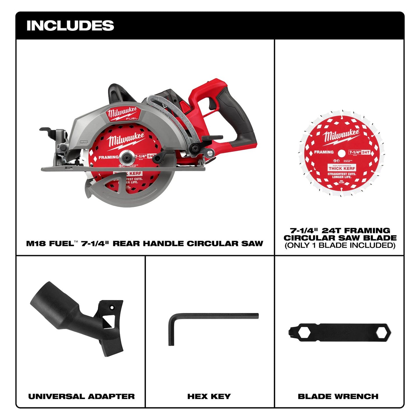 Milwaukee M18 Rear Handle Circular Saw Bare Tool 2930-20