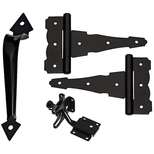 National Self Latching Gate Kit Black