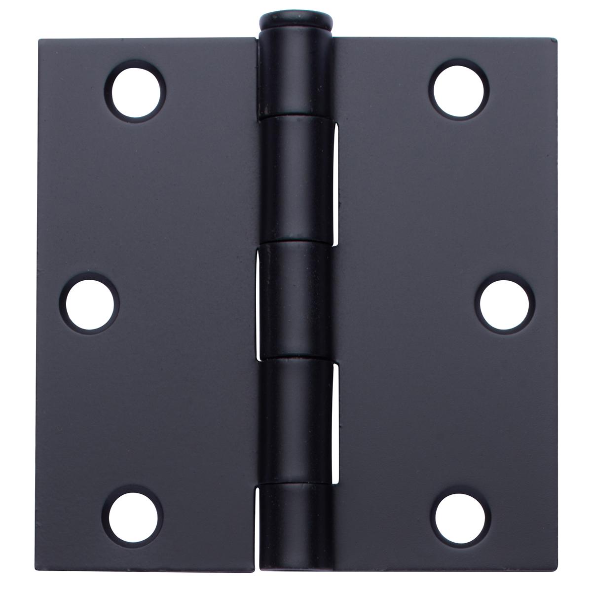 Taymor 3" Hinge Square Matte Black 25-PKBLK8544A