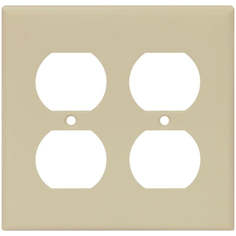 Eaton Double Receptacle Plate Ivory 2-Gang 2150V-BOX