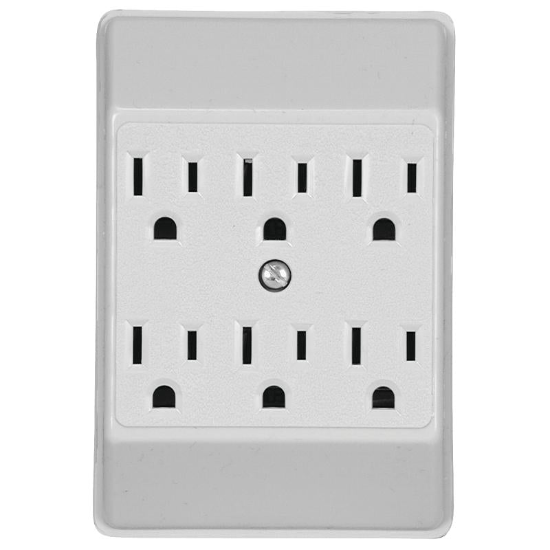 Eaton 6-Outlet Wire Tap White 15A 125V C1146W