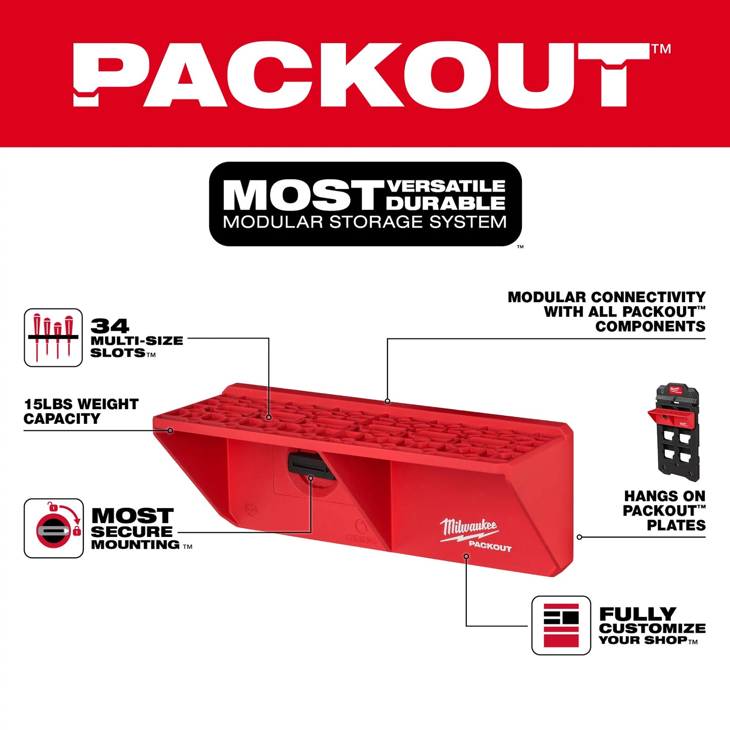 Packout Screwdriver Rack 48-22-8341