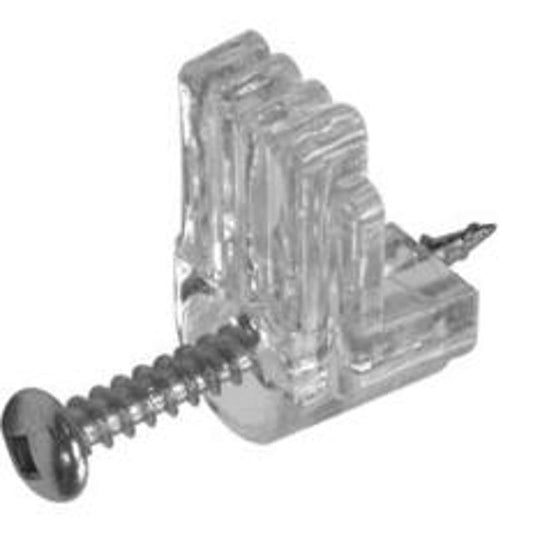 3/16" Mirror Clip Clear 8/pk