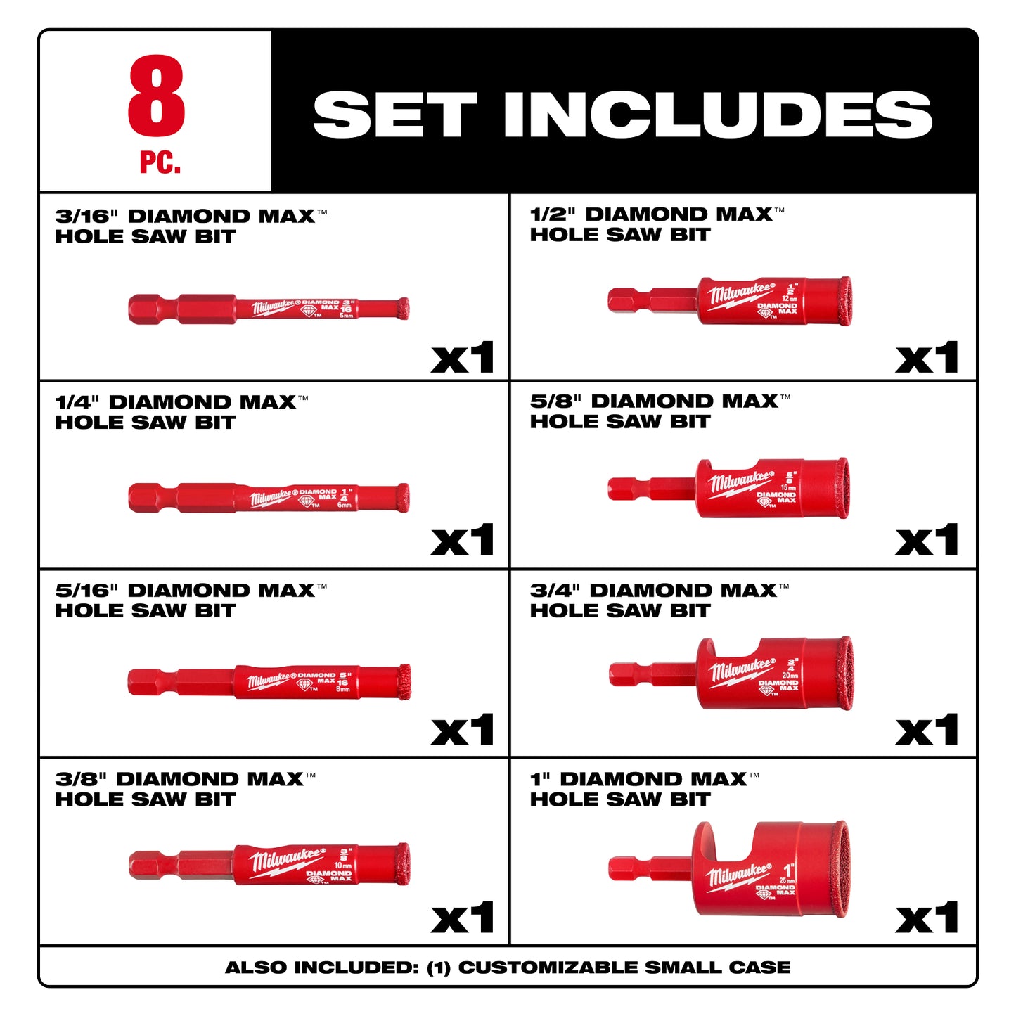 Diamond Max MiniHole 8pc Saw Set 49-56-0570