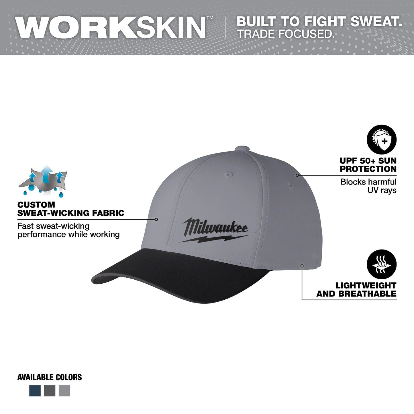 Milwaukee Workskin Fitted Hat Dark Grey 507DGLXL