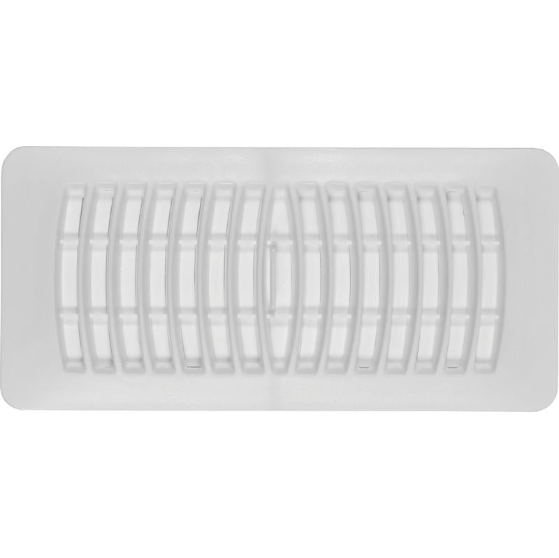 3" X 10" White Floor Register Plastic