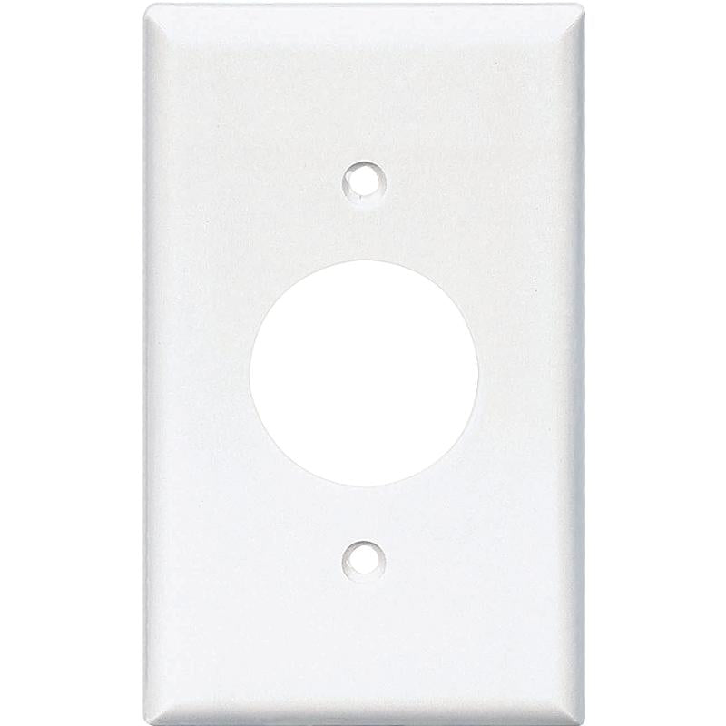 Eaton Single Receptacle Plate White 1-Gang