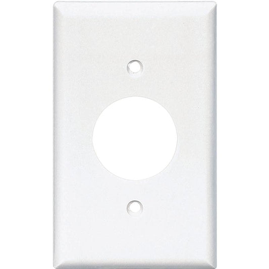 Eaton Single Receptacle Plate White 1-Gang