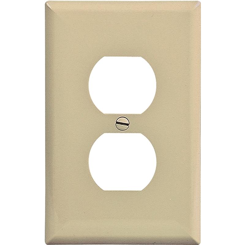 Eaton Receptacle Plate Ivory 1-Gang