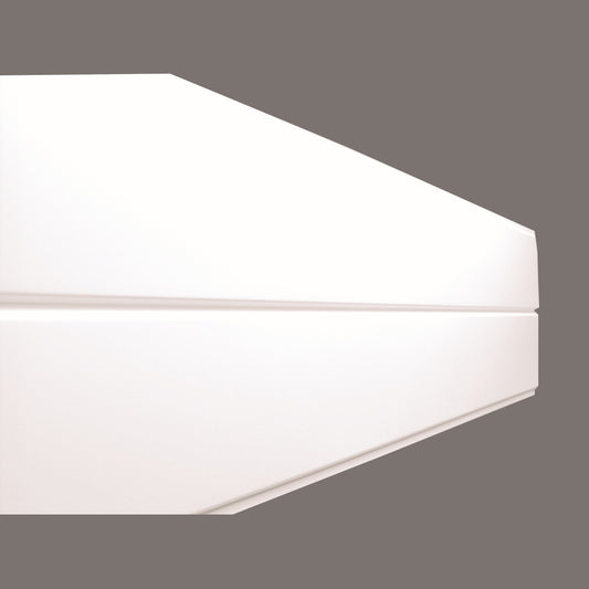 16" Gentek Aluminum 2-Panel Soffit Solid White