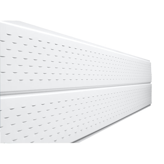 16" Gentek Aluminum 2-Panel Soffit Vented White