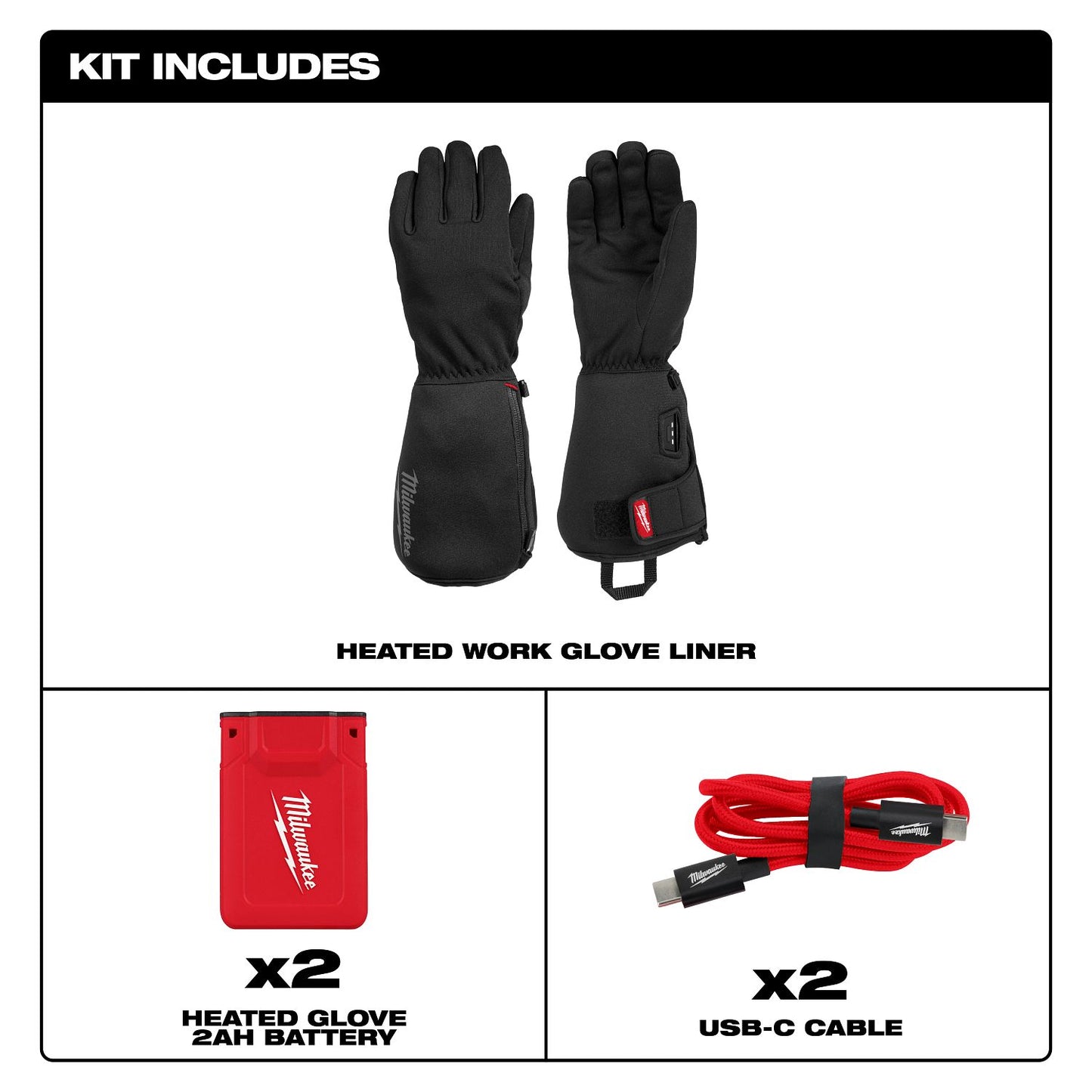 Milwaukee Heated Glove Liners XL M701B-21XL