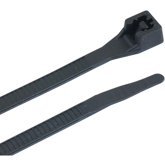 8" Black Cable Ties 100/PK