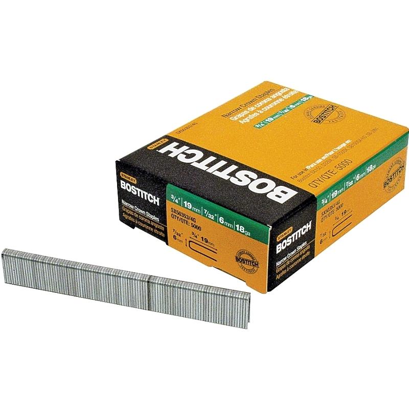 3/4" X 7/32" Crown Staples 18ga - 5000/Bx