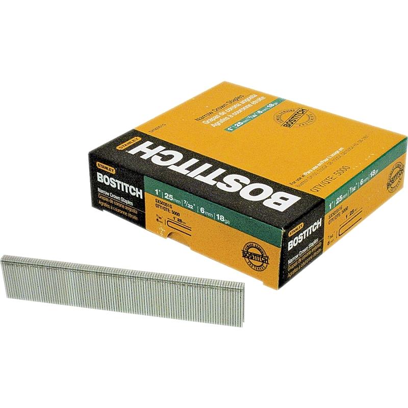 1" X 7/32" Crown Staples 18ga - 5000/Bx