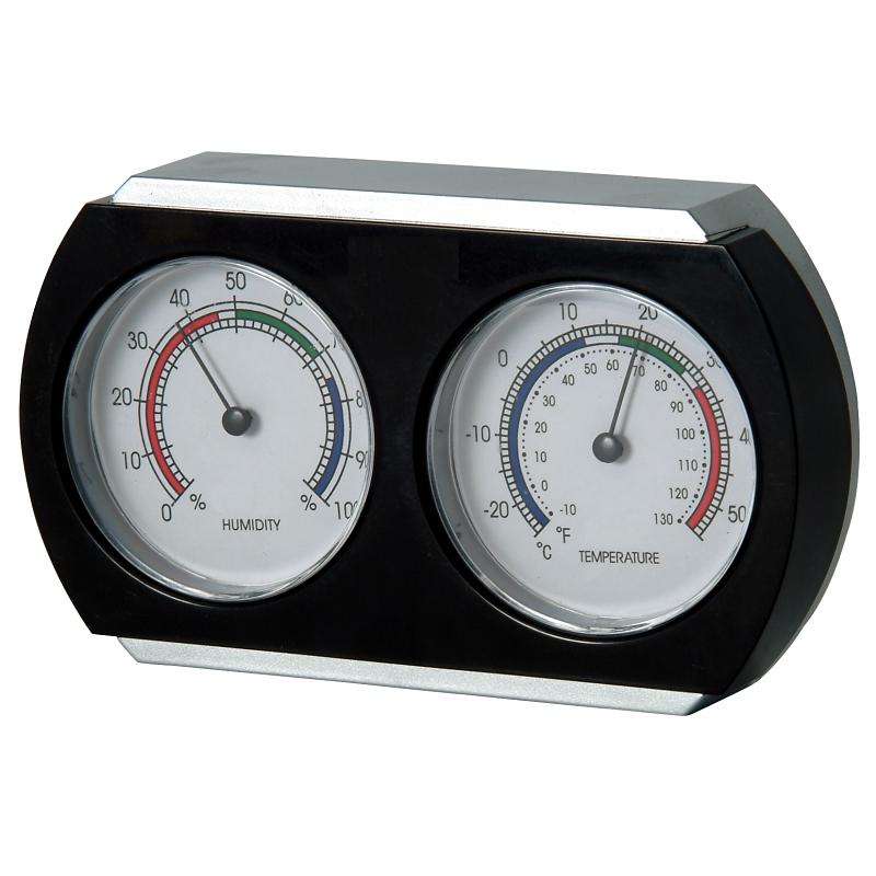 Indoor Hygrometer/Thermometer Silver/Black