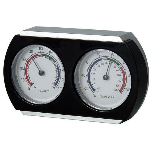 Indoor Hygrometer/Thermometer Silver/Black