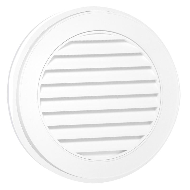 18" White Round Gable Vent