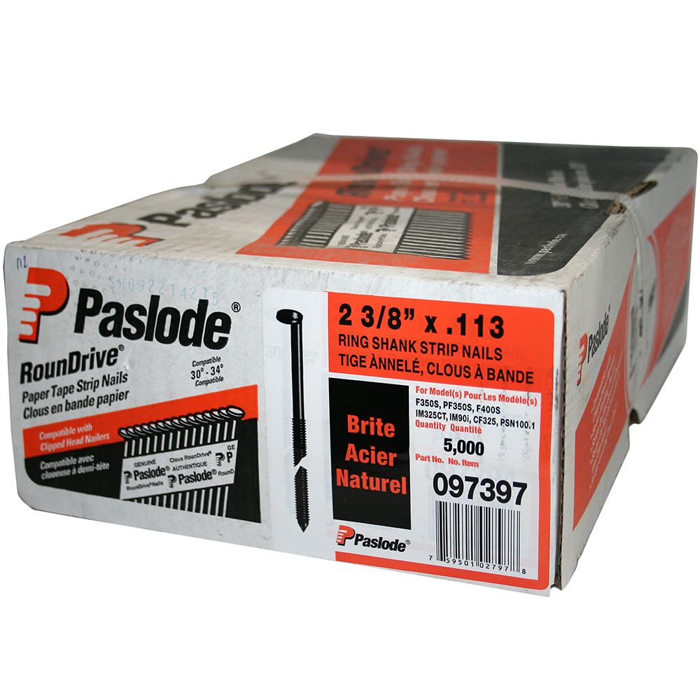 2 3/8" Paslode Ring Papertape Nails - 5000/Bx