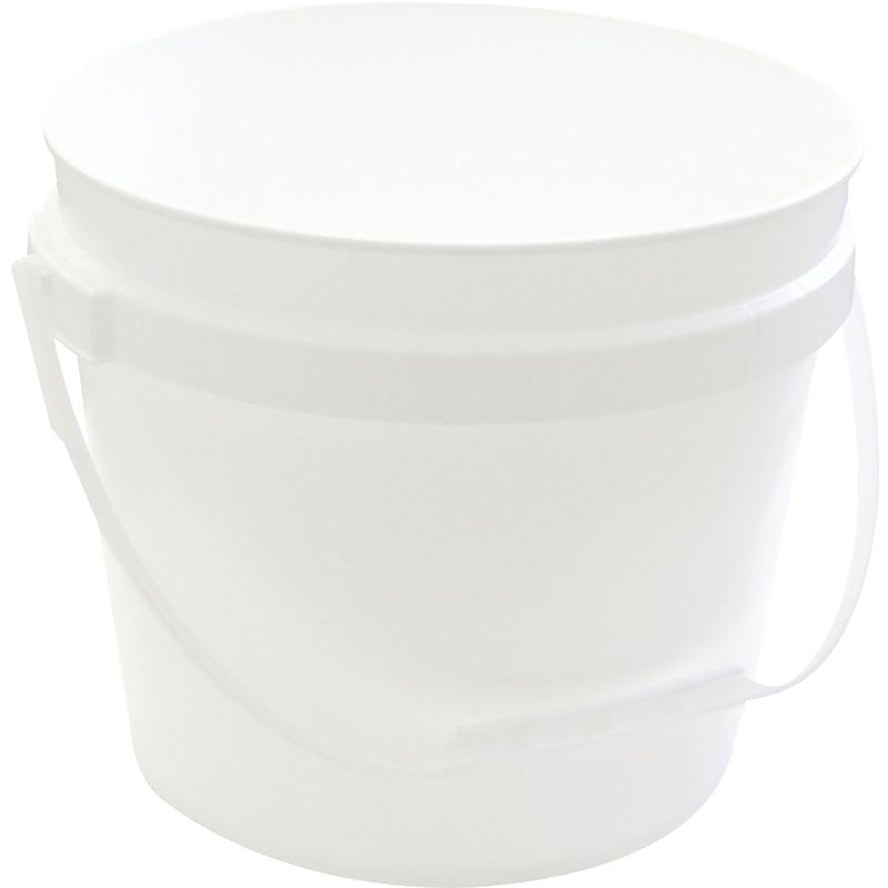 Pail White Plastic 11L