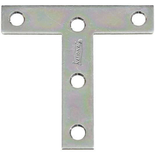 National 3" X 3" T Plates Zinc 2/pk