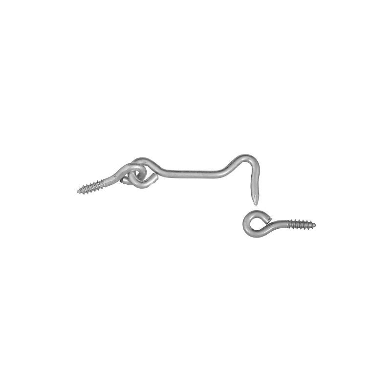 National 2 1/2" Hook & Eye Zinc 2/pk