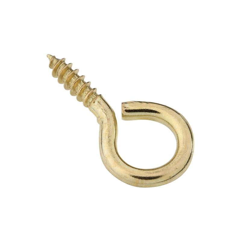 National 1 3/8" Eye Screw Solid Brass 4/pk