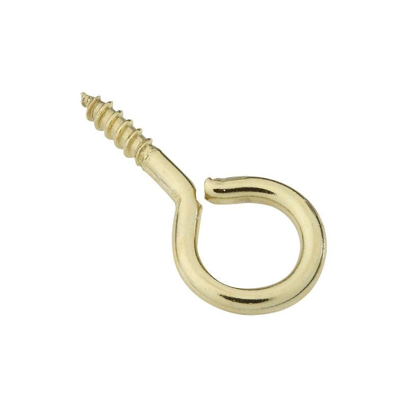 National 1 3/16" Eye Screw Brass 5/pk