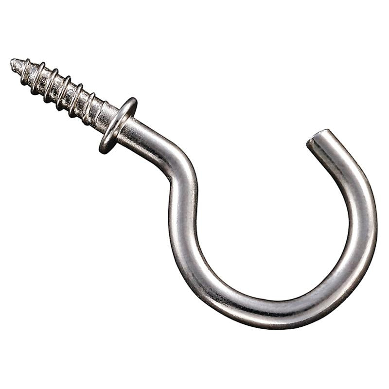 National 1" Cup Hook Nickel Finish 30/bag