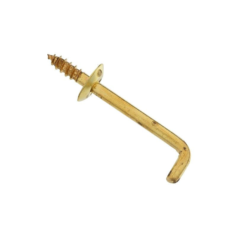 National 1 1/2" Shoulder Hook Brass 2/pk