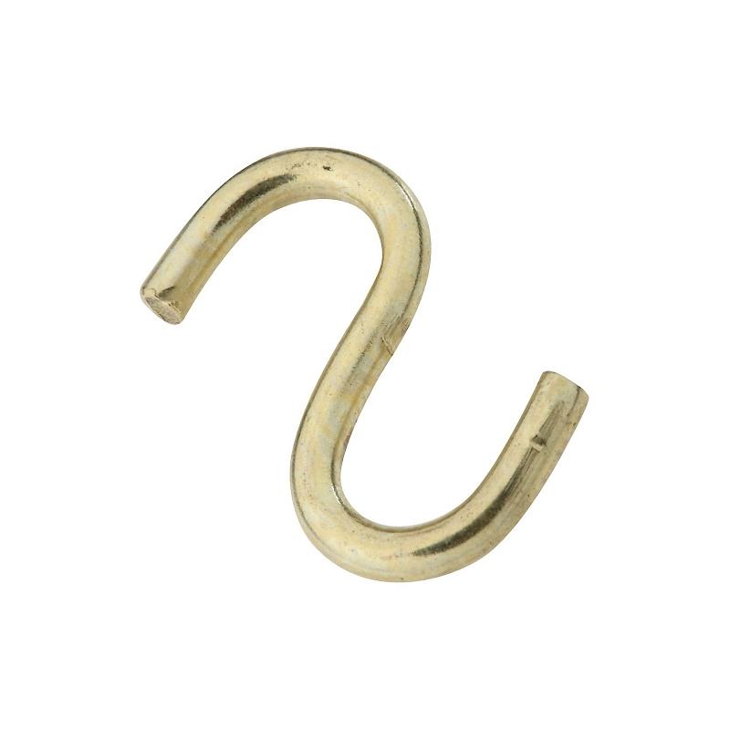 National 3/4" S Hook Open Solid Brass 3/pk